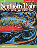 southern trout magazine cover with trout illustration