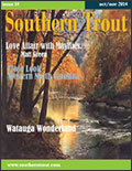 Southern Trout magazine cover of mountain stream
