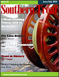 Southern Trout magazine cover photo of reel